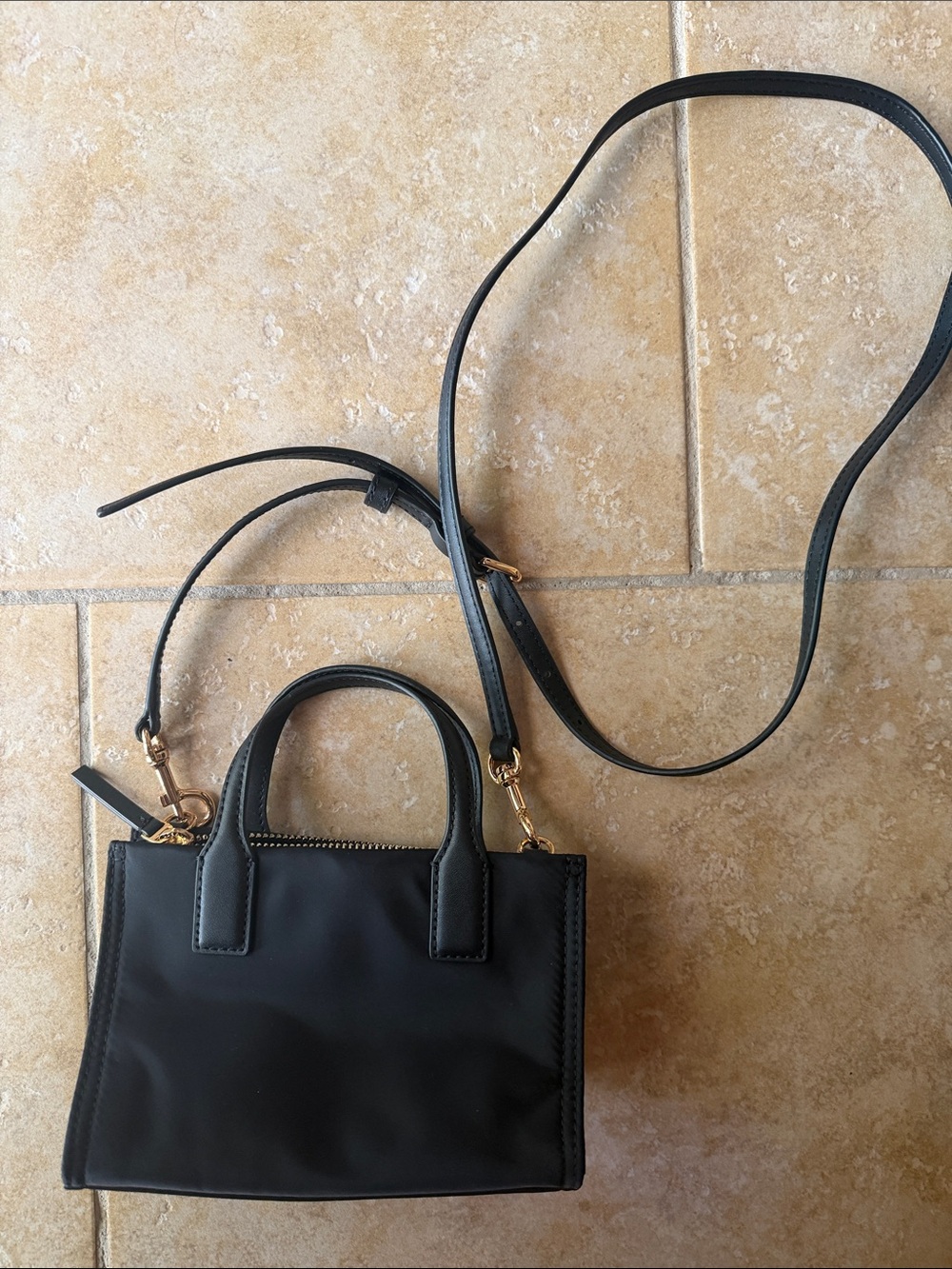 Tory Burch Black Mini Tote Crossbody with Gold Hardware - Picture 2 of 2